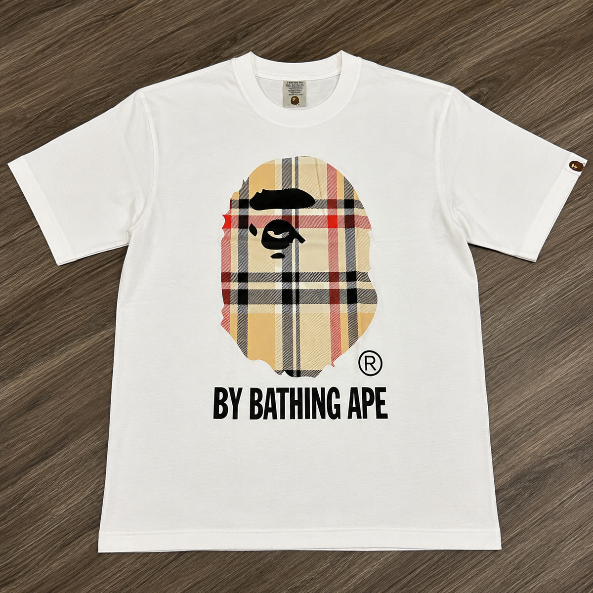 BAPE T-Shirt – Plaid Ape Head