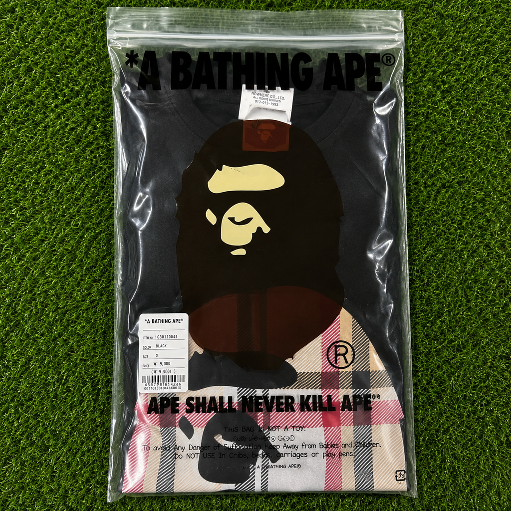 BAPE T-Shirt – Plaid Ape Head