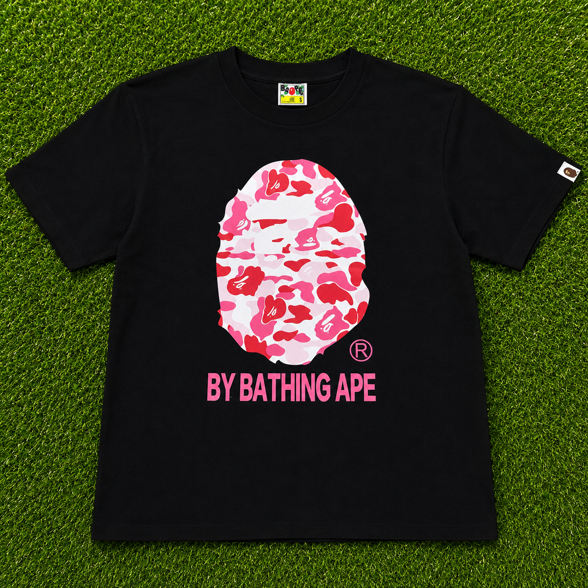 BAPE T-Shirt – Pink Camo Ape Head