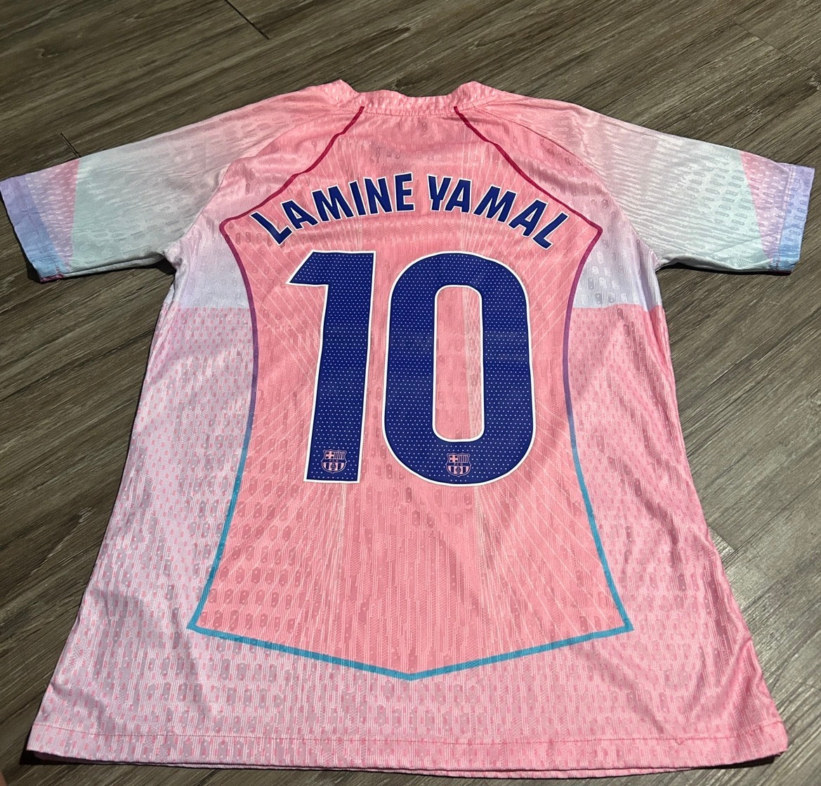Pink Barcelona Lamine Yamal #10 Jersey